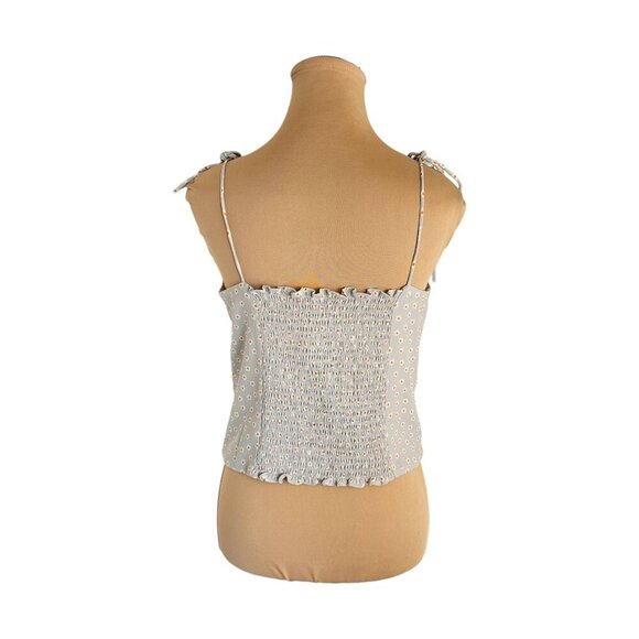 Levis NWT Ditsy Floral Daisy Tie Adjustable Strap Top Sz L - Picture 3 of 9
